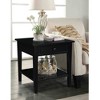 International Concepts Spencer End Table Black: Modern Square Design, Hardwood Frame, 24x24 Size, Spot Clean - image 2 of 4