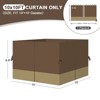 Aoodor 4-Panel Gazebo Replacement Curtains, Patio Privacy Sidewalls with Double Zipper, Replacement for Outdoor Gazebo Canopy (Curtain Only) - 3 of 4