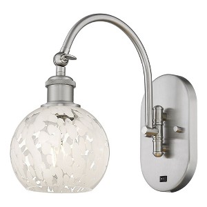 White Mouchette - 1 Light Arm Swivels Side to Side Wall Sconce In Modern Style-11.5 Inches Tall and 6 Inches Wide - 1 of 1