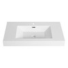 ChicFurnit Bathroom Sinks Resin Sink Modern Design Durable Material for Bathroom, Gloss White, 35.4"*19.7"*7.3" - 2 of 4