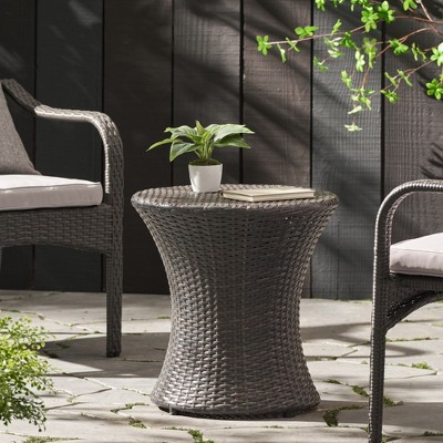 Maggift Patio End Tables Accent Side End Table for Outdoor and Indoor, Garden, Backyard Use, Special Design, Gray, 19.75"*19.75"*19.75"