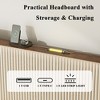 NicBex Bed Frame,Upholstered Platform Bed with Charging Station,Metal Bed Frame with Headboard,No Box Spring Needed,Noise Free,Beige - 4 of 4