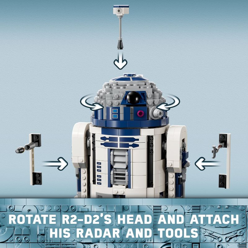 LEGO Star Wars R2-D2 Buildable Toy Droid for Display and Play 75379, 4 of 8