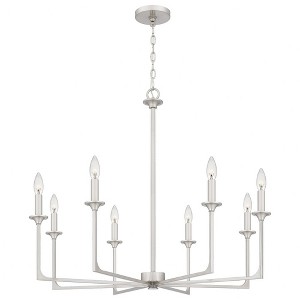 Quoizel Lighting Prescott 8 - Light Chandelier in  Brushed Nickel - 1 of 4