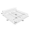 Empire DigiLabs California King Size Grounded Beds Frame with Headboard, Chenille Platform Bed with Solid Wood Frame, No Box Spring Needed - 2 of 4