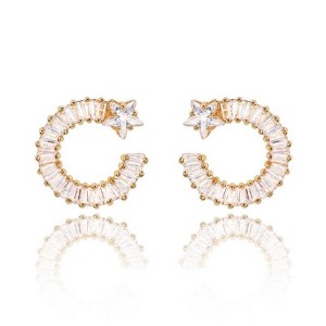 Hollywood Sensation Shooting Star Earrings with White Diamond Cubic Zirconia - 1 of 4