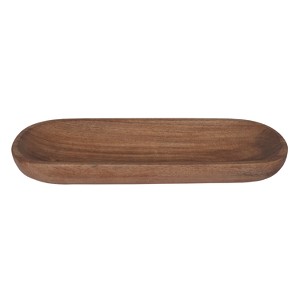 VIP Wood 12 in. Brown Oval Dough Bowl - 1 of 3