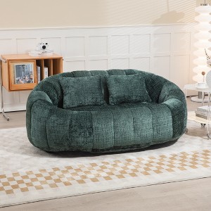 KTMBDW Bean Bag Chair, Loveseat Bean Bag Sofa, Ultra Soft Love Seat Mini Sofa Couch, Chenille, for Living Room Bedroom - 1 of 4