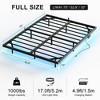 WOWLIVE Floating Bed Frame Twin/Full/Queen/King Size Metal Platform Bed with Charging Station and LED Lights, HB019 - 2 of 4