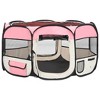 VidaXL Foldable Dog Playpen with Carrying Bag Pink 49.2 in.x49.2 in.x24 in. - 3 of 4