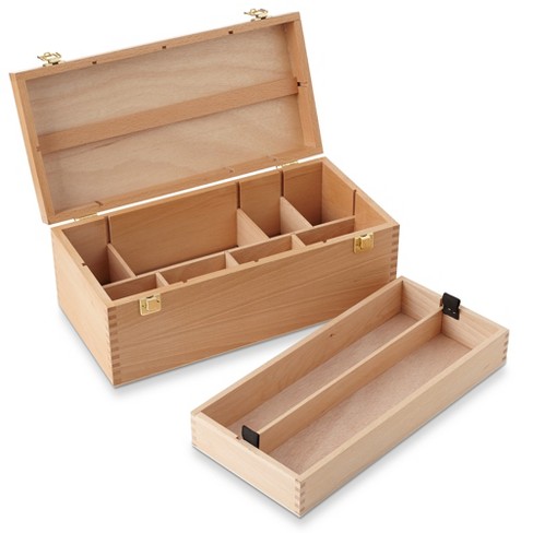 7 Elements Large Wooden Artist Tool Box And Art Supply Storage Organizer  With Drawer : Target