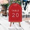 Big Dot of Happiness Cherry Red Wedding Rings Table Numbers Centerpieces, Double-Sided 5 x 7 inches Cards, Table Numbers - 1-20 - 3 of 4