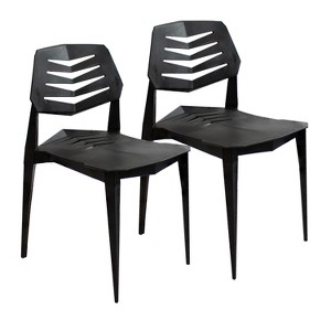 Sunnydaze Indoor/Outdoor Plastic Dining Chair for the Kitchen, Patio, Deck, or Porch - 32" - 1 of 4