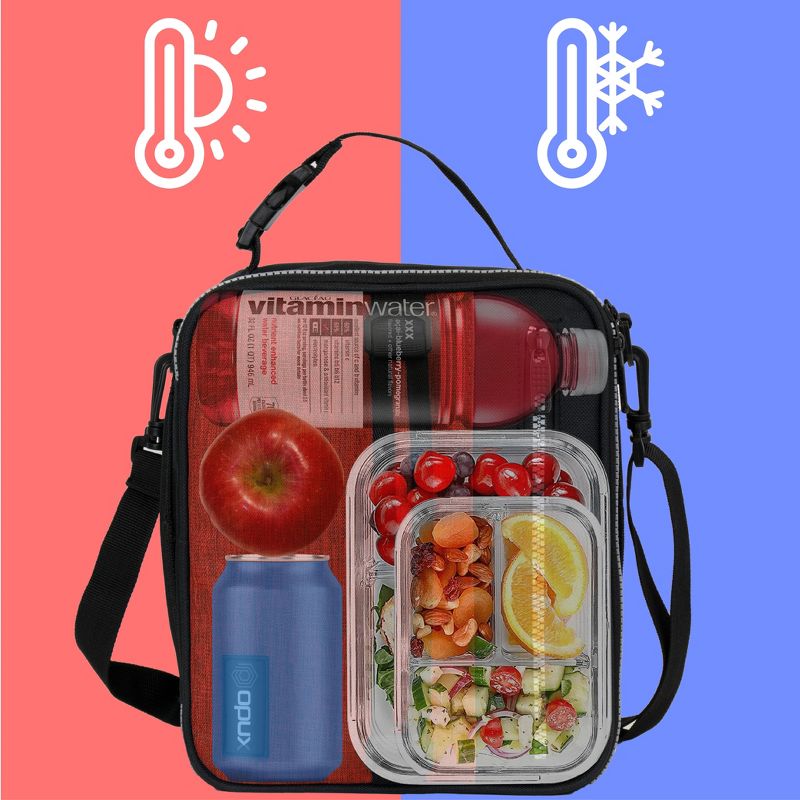 OPUX Insulated Lunch Box Men Women Adult, Compact Soft Cooler Bag Kids Boys Girls, Leakproof Small Pail Work School, 2 of 9