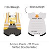 Big Dot of Happiness Dig It - Construction Party Zone - Baby Bodysuit Wish Card Baby Shower Activities - Shaped Advice Cards Game - Set of 20 - 3 of 4