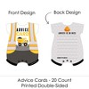 Big Dot of Happiness Dig It - Construction Party Zone - Baby Bodysuit Wish Card Baby Shower Activities - Shaped Advice Cards Game - Set of 20 - image 3 of 4