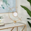 16"x13" Metal Clock with Acrylic Base Gold - Novogratz: Silent, Modern Design, Indoor Use - image 2 of 4