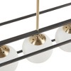 Helena 6-Light Frosted Glass Globe Linear Chandelier - 4 of 4