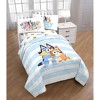 Bluey Twin Kids' Comforter White/Blue - image 2 of 4