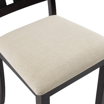 Hayden Gray Upholstered Linen Slat Back Side Chair Set
