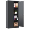 71inH Metal Garage Storage Cabinet, Black Tool Steel Locking Cabinet,Lockable File Cabinet for Home Office - 4 of 4