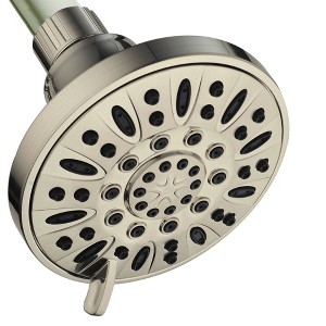 Six Setting High Pressure Luxury Slimline Shower Head with On/Off and Pause Mode - AquaDance - 1 of 4