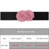 INSPIRE CHIC Women's Elastic Wide Double-Flower Stretch Corset Waist Belt 1 Pc - 4 of 4