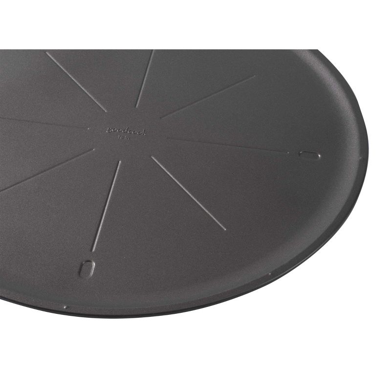 GoodCook 16&#34; Nonstick Steel Ready Pizza Pan with Guides Gray, 3 of 7