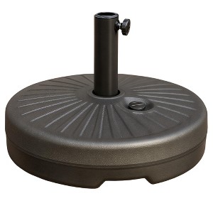 LeisureMod Bovilar Modern Outdoor Patio 20" Round Fillable Free Standing Umbrella Base, Durable and Weather-Resistant for Garden, Deck, or Porch - 1 of 4