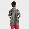 Boys' Short Sleeve Vertical Striped Button-Down Shirt - Cat & Jack™ - 2 of 3