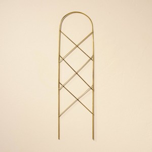 6"x22" Metal Plant Trellis Brass Finish - Hearth & Hand™ with Magnolia - 1 of 3