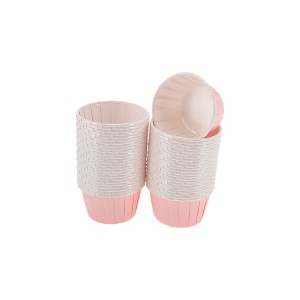 Unique Bargains Curled Rim Disposable Baking Cups Greaseproof Paper 2.56"x1.57" 50 Pcs - 1 of 4