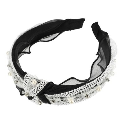 Unique Bargains Women's Knotted Headbands White 1 Pc