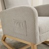 Sapphtopaz Accent Rocking Chair High Back Lounge Glider Chairs with Retractable Footrest and Side Pocket Accent Chairs for Living Room - 4 of 4