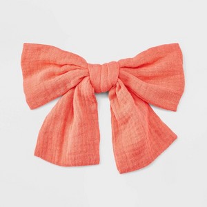 Wrinkled Linen Bow Hair Barrette - Universal Thread™ - 1 of 2