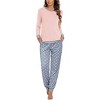 Ekouaer Pajamas For Women Comfy Long Sleeve Jogger Set Lounge Pjs Set With Pockets - 4 of 4