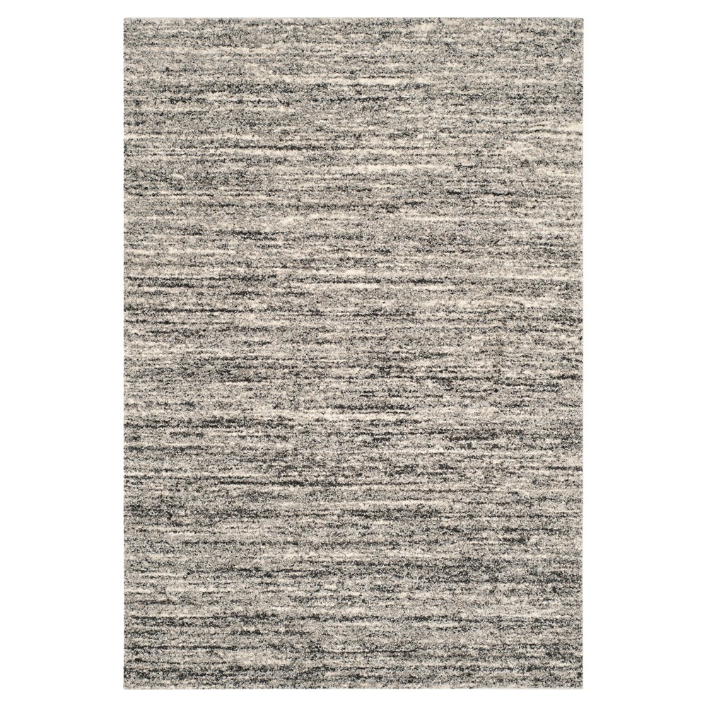 4'x6' Ivory/Gray Abstract Shag/Flokati Loomed Area Rug - Safavieh