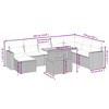 vidaXL Garden Sofa Set Black and Cream White PE Rattan Phase - 4 of 4