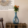 Uniquewise 16-Inch Multitone Ceramic Table Vase in Blue Hue - Minimalist, Decorative Boho Vase with Rustic Farmhouse Style Perfect for Home Decor - 4 of 4