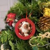Wrapables Xmas Glitter Felt Photo Frame Ornaments 12pcs, Red & Silver - 3 of 4