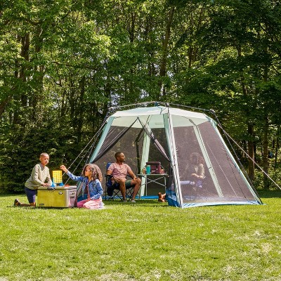 Green 15x13 Instant Screened Canopy Tent with Carry Bag