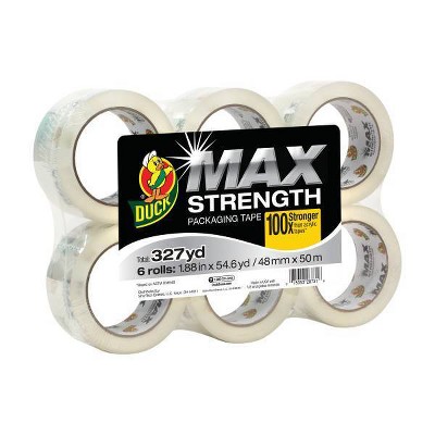 Duck 6pk 1.88" x 54.6yd/Roll Max Strength Packing Tape