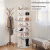 7-Tier Rotating Shoe Rack with High Boot Storage and Vertical Organizer Tower for Closet or Entryway-3irtyhousy - 3 of 4