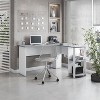 NicBex 53.5 Inch L Shaped Computer Home Office Desk with Side Shelves for Study Room,Bedroom and Office,Gray - 2 of 4