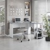 NicBex 53.5 Inch L Shaped Computer Home Office Desk with Side Shelves for Study Room,Bedroom and Office,Gray - image 2 of 4