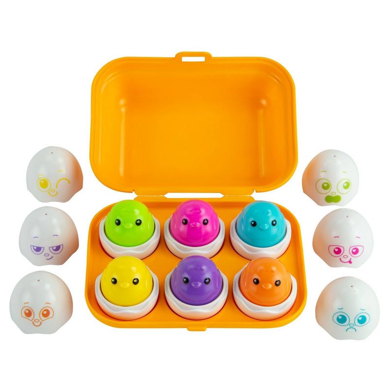 Lamaze Sort &#38; Squeak Eggs, Shape Sorter, Color Matching Toy - 7ct, 1 of 14