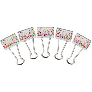 Teacher Created Resources Confetti Binder Clips, Medium (Case of 6) - 1 of 1