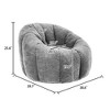 CAVINAS Teddy Fabric Bean Bag Chair,Giant Lazy Sofa Chair with Armrest and Memory Foam,Modern Lounge Chair for Living Room - 3 of 4