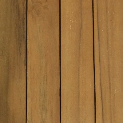 Sunnydaze Light Brown Teak Square Outdoor Dining Table