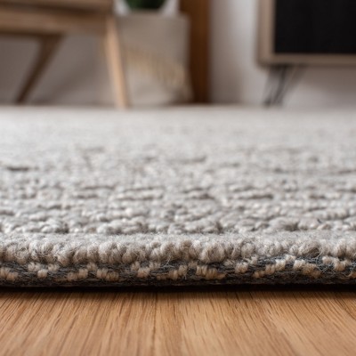 Elegant Gray Hand-Tufted Wool Runner Rug with Non-Slip Feature